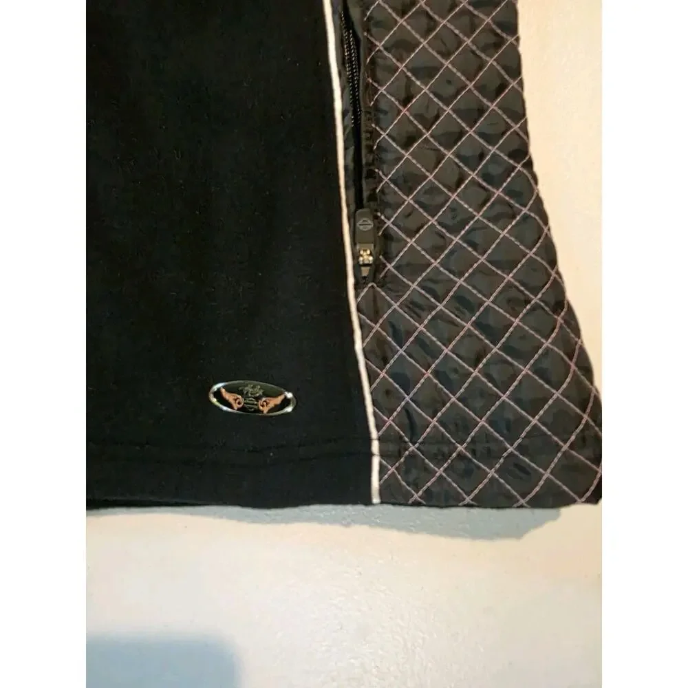 Harley Davidson Woman’s Pink Label Fleece Jacket Black/Pink Medium NWT